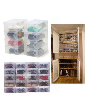 10X Caja De Almacenamiento De Plastico Transparente - Envío Gratuito