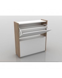 Zapatera Harmony Nogal 2 Puerta-Blanco - Envío Gratuito