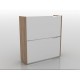 Zapatera Harmony Nogal 2 Puerta-Blanco - Envío Gratuito