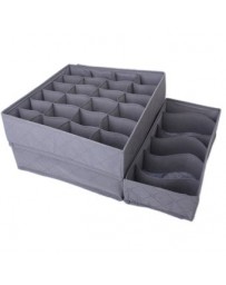 MagiDeal 3pcs Organizador Caja Carbón Bambú Plegable De Ropa Interior Calcetines Corbata - Envío Gratuito