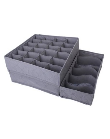 MagiDeal 3pcs Organizador Caja Carbón Bambú Plegable De Ropa Interior Calcetines Corbata - Envío Gratuito