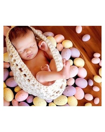 Photography Prop Costume Hand-made Knit Crochet Infant Baby Sleeping Bag - Envío Gratuito