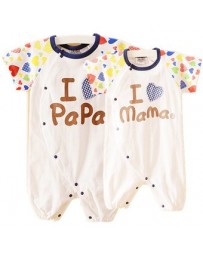 AMO MAMA PAPA Carta Impresión Mameluco 2 Pack (azul) - Envío Gratuito