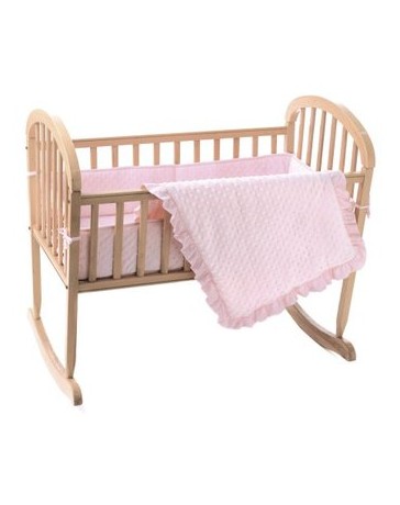 American Baby Compañía Celestial Soft Dot Minky 3-piezas Cuna Set Pink - Envío Gratuito