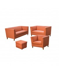 Casandra Love Seat Lino Orange - Envío Gratuito