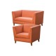 Casandra Love Seat Lino Orange - Envío Gratuito