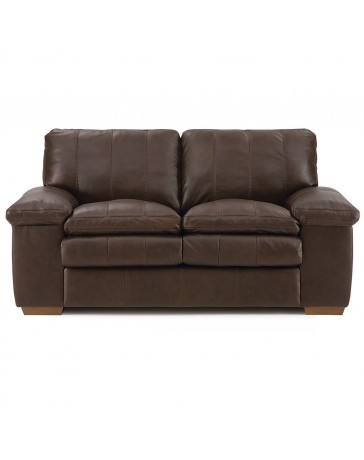 Love Seat Polluck Tulsa Dark Brown Lea/mth - Envío Gratuito