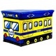 Pixnor Estilo Del Autobús Escolar Niños Niños Caja De Almacenaje Plegable Del Asiento Pop Up Toy Chest (color Al Azar) - Envío G