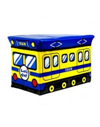 Pixnor Tren De Los Niños Del Estilo De Los Niños Plegables De La Caja De Almacenaje Del Asiento Pop Up Toy Chest (color Al Azar)