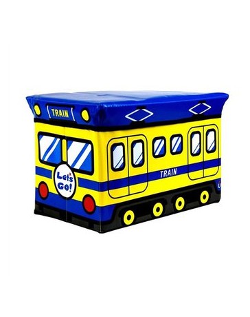 Pixnor Tren De Los Niños Del Estilo De Los Niños Plegables De La Caja De Almacenaje Del Asiento Pop Up Toy Chest (color Al Azar)