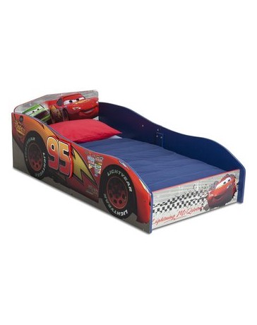 Cama Cuna De Madera Carro Rayo Mcqueen Delta Cars - Envío Gratuito