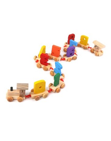 Juguete Tren educativo estilo madera con números 0-9 - Envío Gratuito