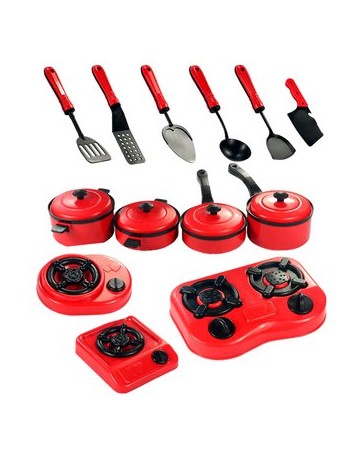 Set de 9 Utensilios de Cocina para Niño Duola-Rojo - Envío Gratuito