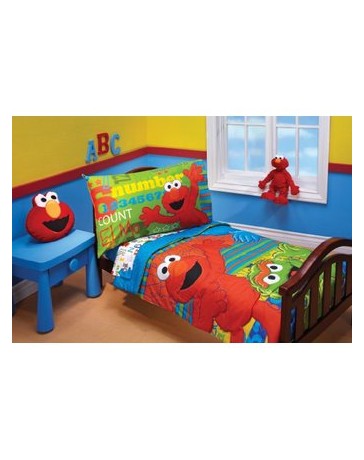 Juego De Cama Niño Plaza Sesamo 4 Piezas Sesame Street - Envío Gratuito