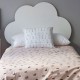 Cabecera Nube Infantil, Vintage Home Design, Nube, Madera de Pino-Blanco - Envío Gratuito