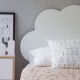 Cabecera Nube Infantil, Vintage Home Design, Nube, Madera de Pino-Blanco - Envío Gratuito