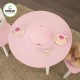 Set mesa redonda infantil y 2 sillas blanco/rosa KidKraft - Envío Gratuito