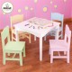 Set mesa y 4 sillas infantil colores pastel juguete KidKraft - Envío Gratuito