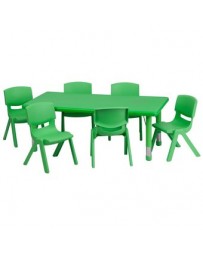 Mesa De Plastico Escolar Ajustable mas 6 Sillas Vv4 - Envío Gratuito