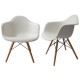 Juego de 2 Sillas estilo Eames con brazo 135 Color Blanco modelo PAR135 Blanco - Envío Gratuito