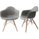 Juego de 2 Sillas estilo Eames con brazo 135 Color gris modelo PAR135 gris - Envío Gratuito