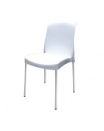 Silla Diplastica Monaco sin Brazos Elegante-Blanco - Envío Gratuito