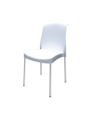 Silla Diplastica Monaco sin Brazos Elegante-Blanco - Envío Gratuito