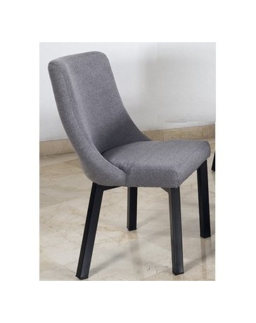 Silla Para Comedor DIMMSA SAVONA Acero Pintado Tapizado En Tela - Gris Oxford - Envío Gratuito