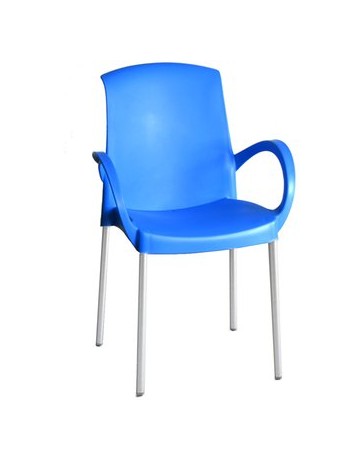 Silla Diplastica Monaco con Brazos Elegante-Azul - Envío Gratuito