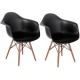 Set 2 Sillón Keiä Eames Negros - Envío Gratuito