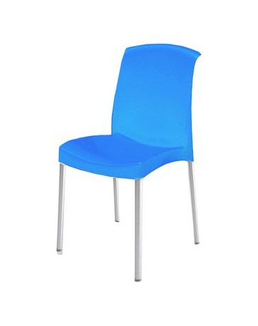 Silla Diplastica Monaco sin Brazos Elegante-Azul - Envío Gratuito