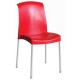 Silla Diplastica Monaco sin Brazos Elegante-Rojo - Envío Gratuito