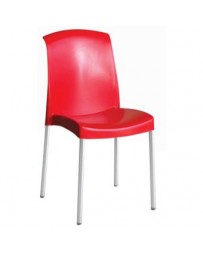 Silla Diplastica Monaco sin Brazos Elegante-Rojo - Envío Gratuito