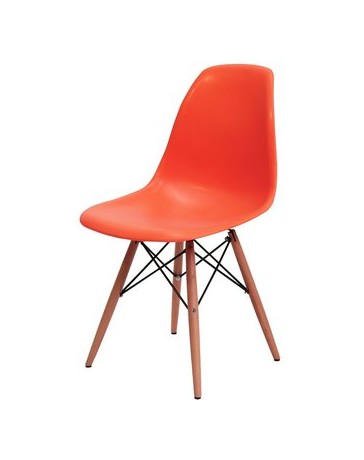 Silla de Comedor Vitrozi Replica Eames Woody-Roja - Envío Gratuito