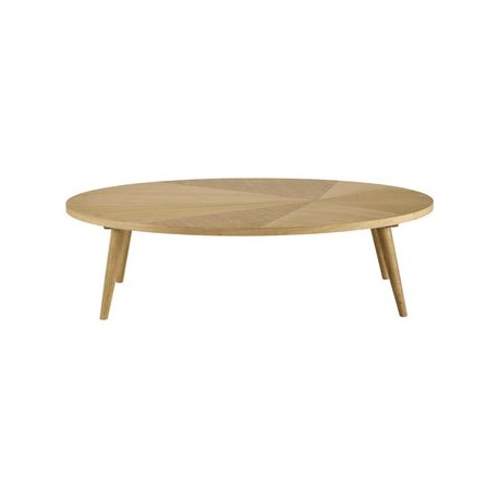 Mesa De Centro Ovalada, Vintage Home Design, Madera Pino Diseño Único-Natural - Envío Gratuito