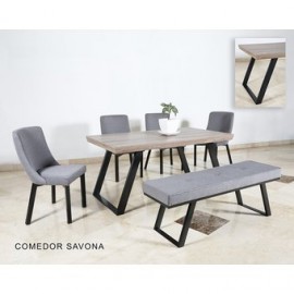 Mesa De Comedor DIMMSA Modelo Savona-Nogal - Envío Gratuito