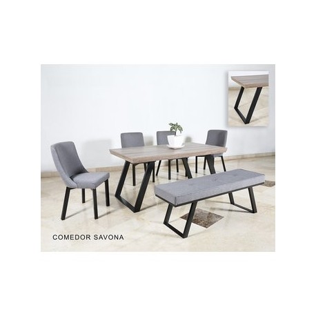 Mesa De Comedor DIMMSA Modelo Savona-Nogal - Envío Gratuito