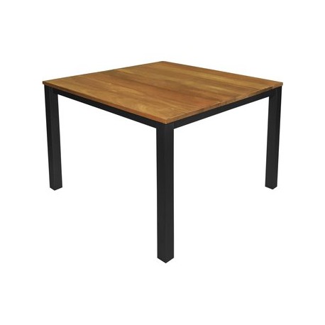 Mesa Bossa Vintage 90x90 Cuadrada Madera Negra - Envío Gratuito