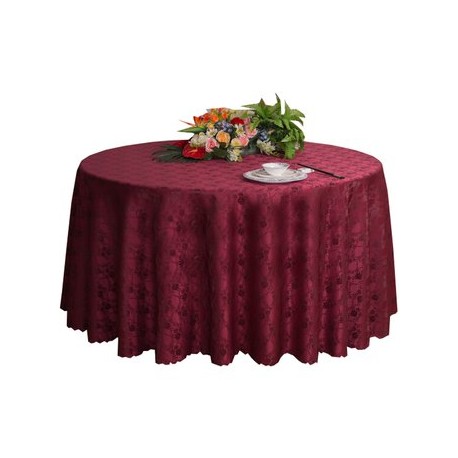 Mesa De Comedor Bodas Banquetes Hoteles Accesorios De Mesa Manteles Redondos 220 * 220CM (Borgoña) - Envío Gratuito