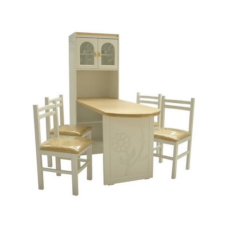 Comedor Contemporaneo Eco 4 Sillas Fabou Muebles - Envío Gratuito