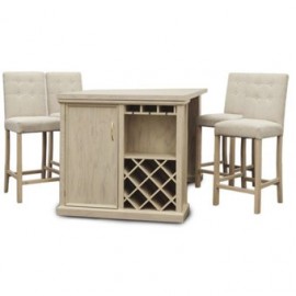 Comedor Karissa 4 Bancos Fabou Muebles - Beige Vintage - Envío Gratuito