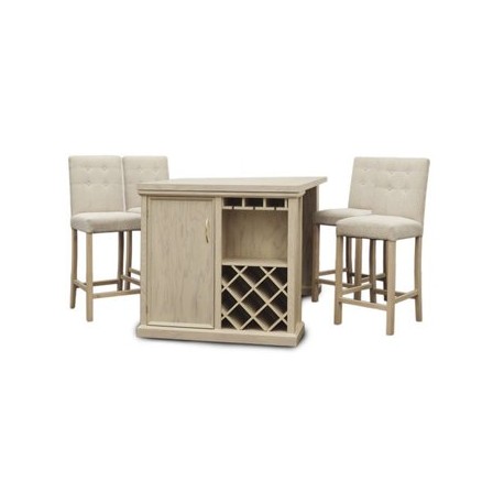 Comedor Karissa 4 Bancos Fabou Muebles - Beige Vintage - Envío Gratuito