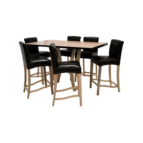 Comedor Moderno Bonte 6 Bancos Fabou Muebles - Envío Gratuito