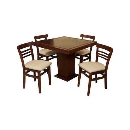 Comedor Moderno Clio 4 Sillas Fabou Muebles - Envío Gratuito