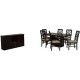 Comedor Moderno Suiza 6 Sillas Con Buffet Fabou Muebles - Envío Gratuito