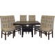 Comedor Hesper Caoba 6 Sillas Grandes Fabou Muebles - Humo Chocolate - Envío Gratuito