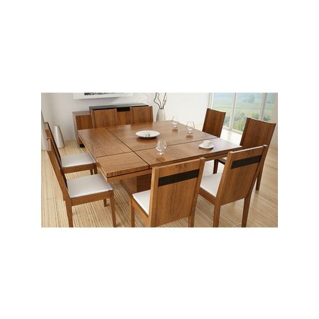 Comedor Hilef Maxi 8 Sillas-Miel - Envío Gratuito