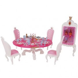 MagiDeal Casa De Muñecas Muebles En Miniatura Mesa De Comedor W  Armario Listo Para Barbie - Envío Gratuito