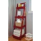 Estante Tipo Escalera, Vintage Home Designe, Touse, Abatible Con Repisas Ajustables Y Movibles Acabdo Vintage- Rojo - Envío Grat