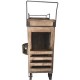 Carrito De Servicio Madera, Vintage Home Designe, Toledo, Movible Con Ruedas De Hierro Doble Vista, Porta Vasos Giratorio - Enví